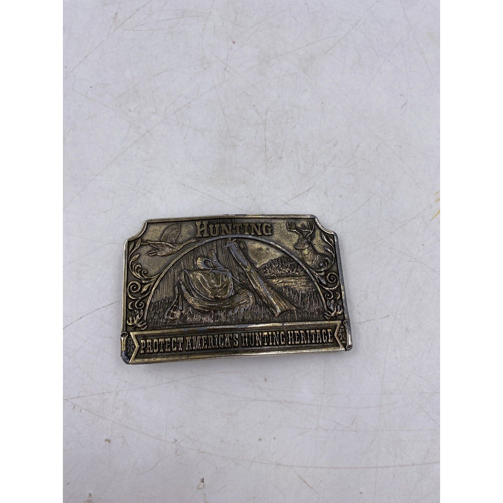 1976 Petersen Publishing Co Petersens Hunting Belt Buckle Los Angeles